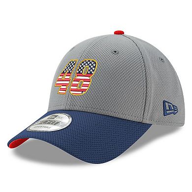 Men's New Era Gray/Navy Alex Bowman Salute 9FORTY Adjustable Hat