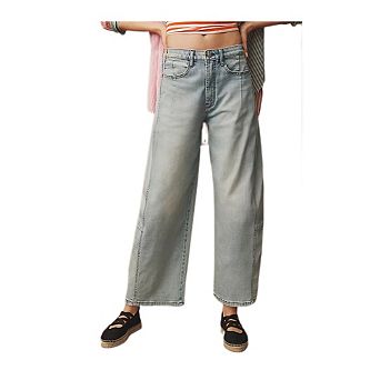 Women's High Waisted Vintage Baggy Jeans Washed Straight Fit Wide Leg Jeans Ankle Denim Pants