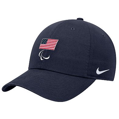 Youth Nike Navy U.S. Paralympics Crest Logo Club Adjustable Hat