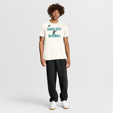 Men's Nike Cream Florida Marlins Cooperstown Collection 70s Inspired T-Shirt