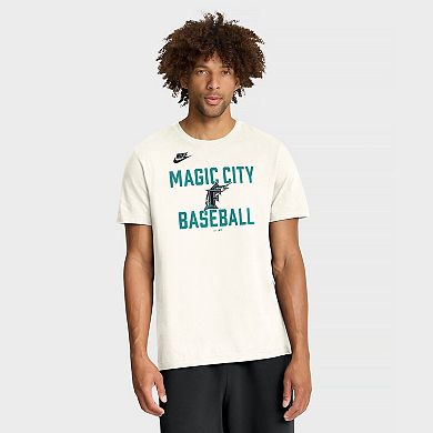 Men's Nike Cream Florida Marlins Cooperstown Collection 70s Inspired T-Shirt