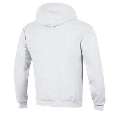 Men's Champion White Indianapolis Colts Powerblend Arch over Logo Hoodie