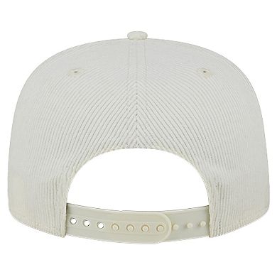 Men's New Era White Charlotte FC Throwback Corduroy Golfer Adjustable Hat