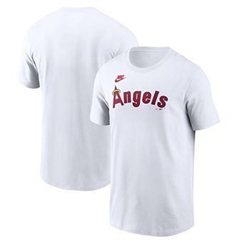 Men's Nike White California Angels Cooperstown Collection Wordmark T-Shirt