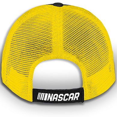Youth Checkered Flag Sports Yellow Ryan Blaney Menards Trucker Adjustable Hat