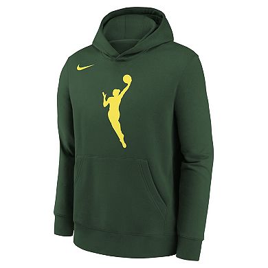 Youth Nike Hunter Green WNBA Logo Essential Team Pullover Hoodie