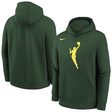 Youth Nike Hunter Green WNBA Logo Essential Team Pullover Hoodie