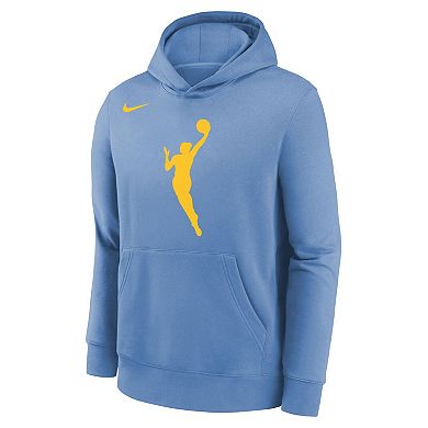 Youth Nike Light Blue WNBA Logo Essential Team Pullover Hoodie