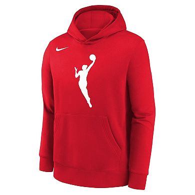 Youth Nike Red WNBA Logo Essential Team Pullover Hoodie
