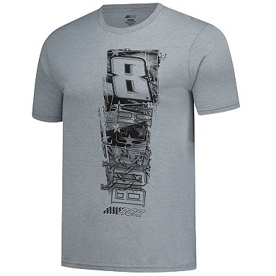 Men's Classic Ink Heather Gray Kyle Busch Flag 2-Sport Tri-Blend T-Shirt