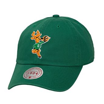 Men's Mitchell & Ness Hunter Green Milwaukee Bucks Hardwood Classics 1904 Adjustable Hat