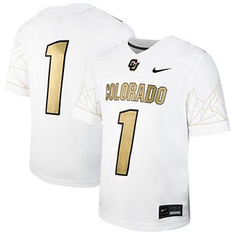 Youth Nike #1 White Colorado Buffaloes Alternate Football Game Jersey