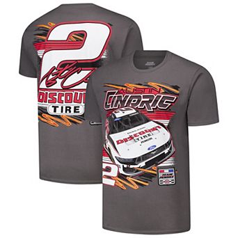 Men's Classic Ink Charcoal Austin Cindric Discount Tire 2-Spot T-Shirt