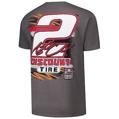 Men's Classic Ink Charcoal Austin Cindric Discount Tire 2-Spot T-Shirt