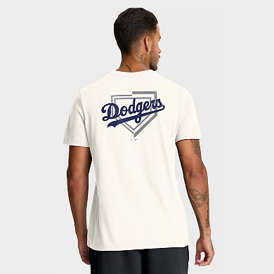 Men's Nike Cream Los Angeles Dodgers Primetime 2-Hit T-Shirt