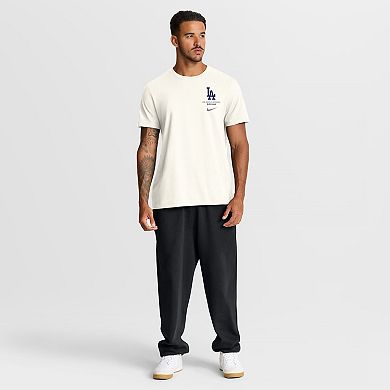 Men's Nike Cream Los Angeles Dodgers Primetime 2-Hit T-Shirt