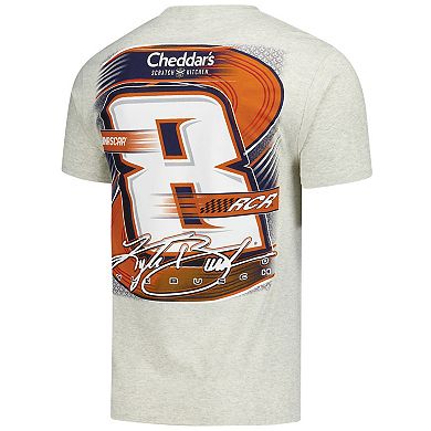 Men's Classic Ink Oatmeal Kyle Busch Cheddar's Flash 2-Spot T-Shirt
