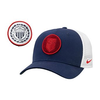 Unisex Nike Navy USMNT Rise Trucker Adjustable Hat