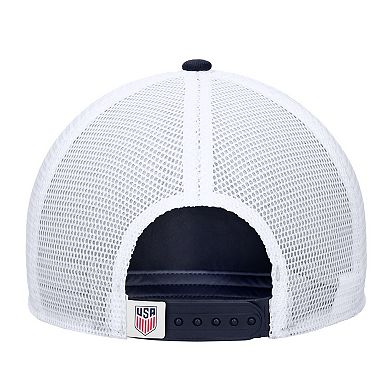 Unisex Nike Navy USMNT Rise Trucker Adjustable Hat