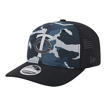 Men's New Era Black Minnesota Twins Tonal Camo 9SEVENTY Stretch-Snap Hat