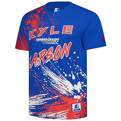 Men's Starter Royal Kyle Larson Touchdown Extreme T-Shirt