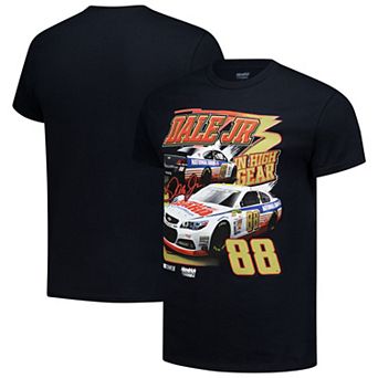 Men's Checkered Flag Sports Black Dale Earnhardt Jr. 1-Spot Pit Road Graphic Car T-Shirt