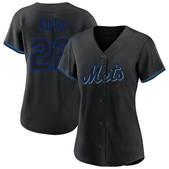 Women's Profile Juan Soto Black New York Mets Plus Size Player Name & Number Fashion Jersey