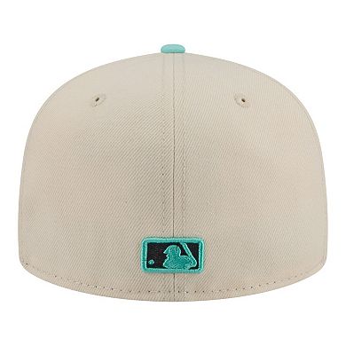 Men's New Era Light Beige/Turquoise Cincinnati Reds Two-Tone Color Pack 59FIFTY Fitted Hat