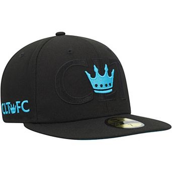 Men's New Era Black Charlotte FC Kick Off 59FIFTY Fitted Hat