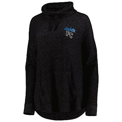 Women's Heathered Black Charlotte FC Cuddle Tri-Blend Pullover Sweatshirt