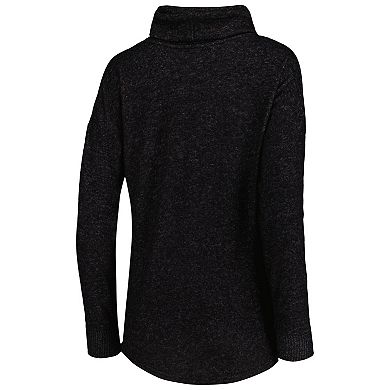 Women's Heathered Black Charlotte FC Cuddle Tri-Blend Pullover Sweatshirt