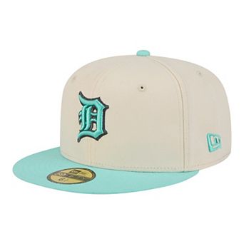 Men's New Era Light Beige/Turquoise Detroit Tigers Two-Tone Color Pack 59FIFTY Fitted Hat