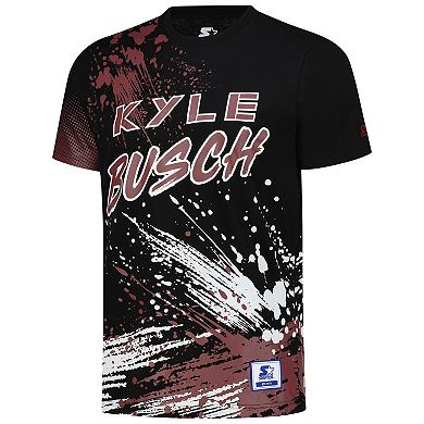 Men's Starter Black Kyle Busch Touchdown Extreme T-Shirt