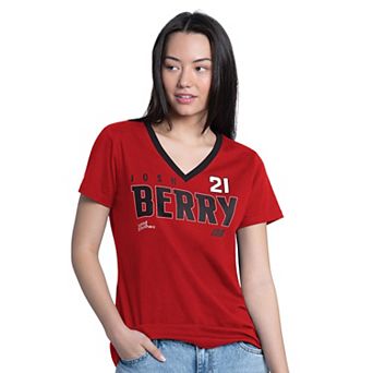 Women's G-III 4Her by Carl Banks Red Josh Berry Best Team V-Neck T-Shirt