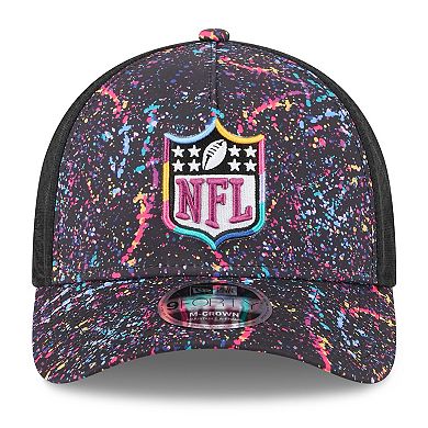 Men's New Era Black Shield Logo 2025 NFL Crucial Catch 9FORTY Adjustable Hat