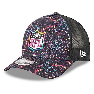 Men's New Era Black Shield Logo 2025 NFL Crucial Catch 9FORTY Adjustable Hat