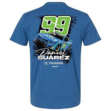 Men's Trackhouse Racing Team Collection Heather Blue Daniel Suarez Car T-Shirt