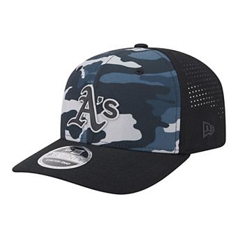 Men's New Era Black Athletics Tonal Camo 9SEVENTY Stretch-Snap Hat