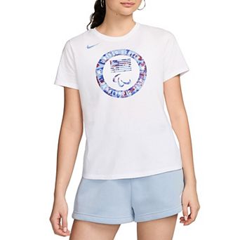 Women's Nike White U.S. Paralympics Puck Club T-Shirt