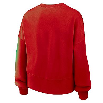 Women's Nike Red U.S. Paralympics Oversized Phoenix Fleece Sweatshirt