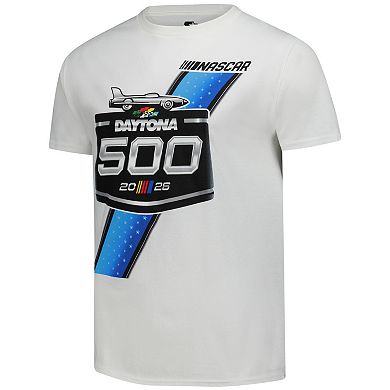 Men's Starter White NASCAR 2026 Daytona 500 Prime Time T-Shirt