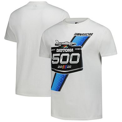 Men's Starter White NASCAR 2026 Daytona 500 Prime Time T-Shirt