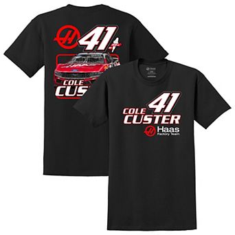 Men's Haas Factory Team Black Cole Custer #41 Car T-Shirt