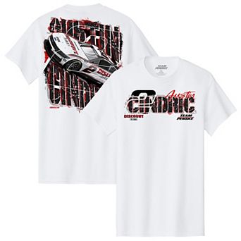 Men's Team Penske White Austin Cindric Discount Tire #2 Car T-Shirt