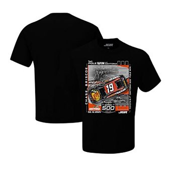 Men's Checkered Flag Sports Black Chase Briscoe 2025 Daytona 500 Pole Winner T-Shirt
