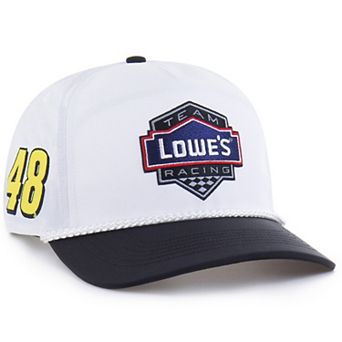 Men's '47 White/Black Jimmie Johnson brrr� Lowe's Rope Hitch Adjustable Hat