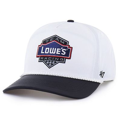 Men's '47 White/Black Jimmie Johnson brrr Lowe's Rope Hitch Adjustable Hat