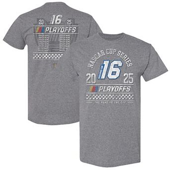 Men's Checkered Flag Sports Heather Gray Playoff Roster T-Shirt