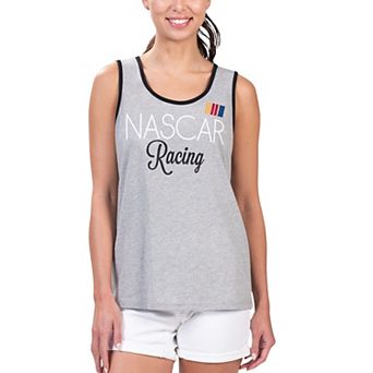 Women's G-III 4Her by Carl Banks Heather Gray NASCAR Fastest Lap Fashion Tank