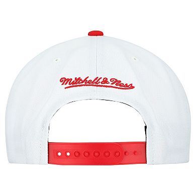 Men's Mitchell & Ness White California Angels Cooperstown Collection Basic Flip Snapback Hat